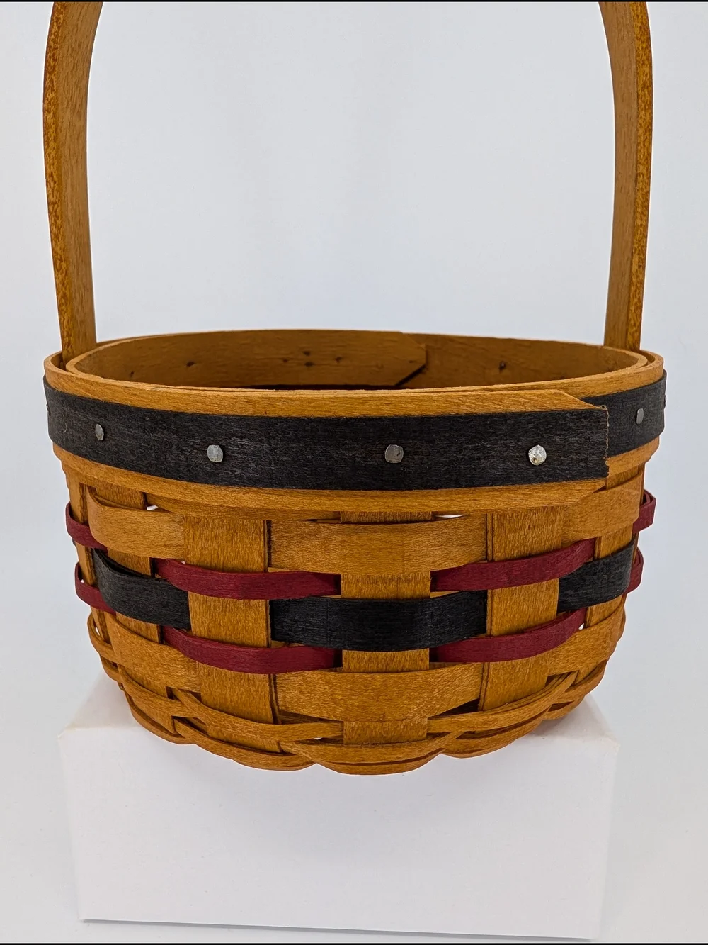 Longaberger 1997 Inaugural Basket/Old Glory Flag Liner/Protector/Eagle Tie-On